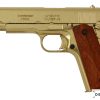 Kultainen ase Colt 1911-A1 pistooli Denix-replika-ase.