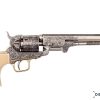 Replika-ase Colt Navy revolveri kaiverrettu nikkeli.