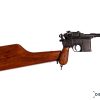 Replika-ase Mauser C96 pistooli puutukilla / koteloperällä.