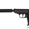 Replika-ase Walther PPK pistooli äänenvaimentimella.